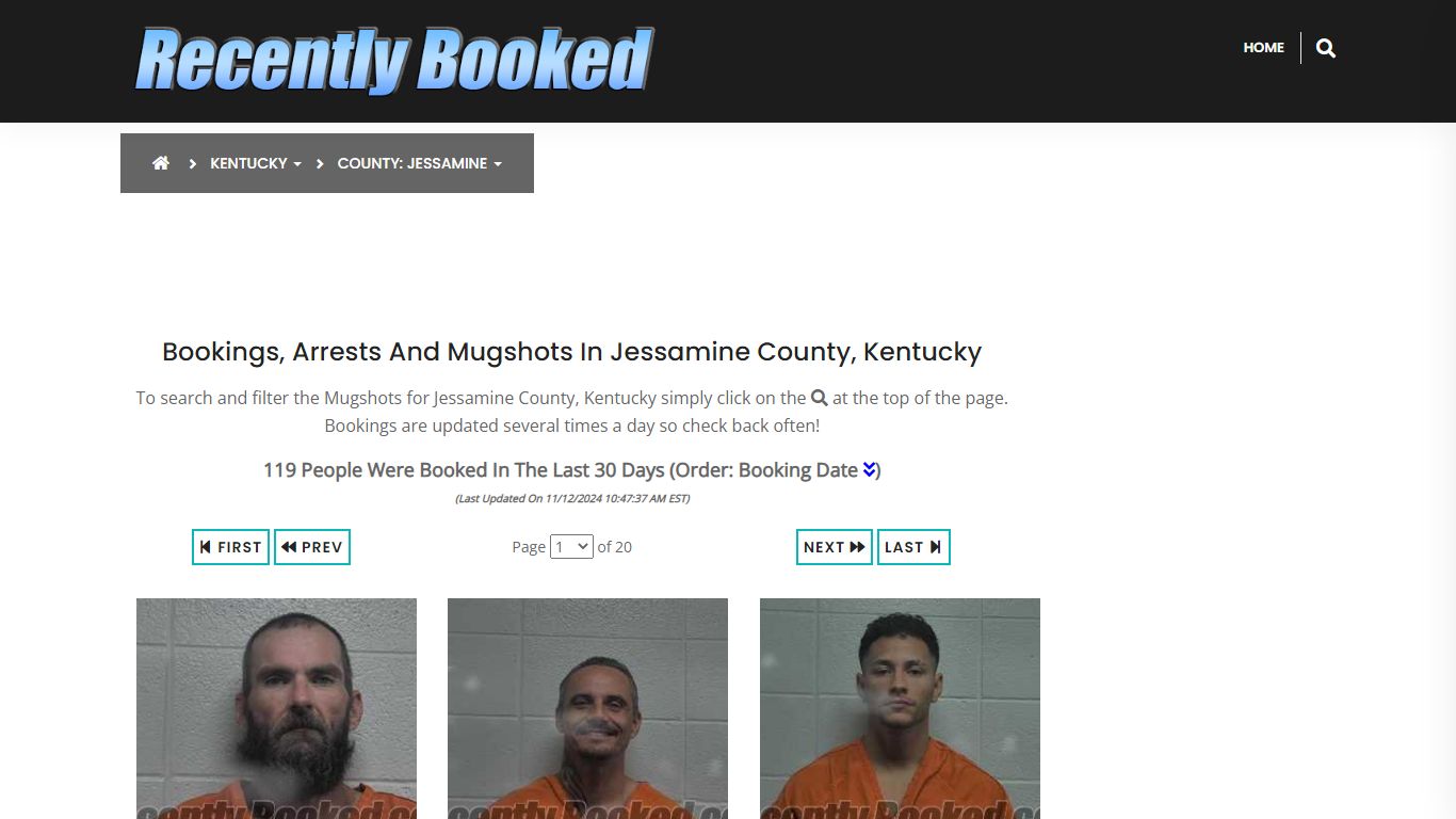 Bookings, Arrests and Mugshots in Jessamine County, Kentucky