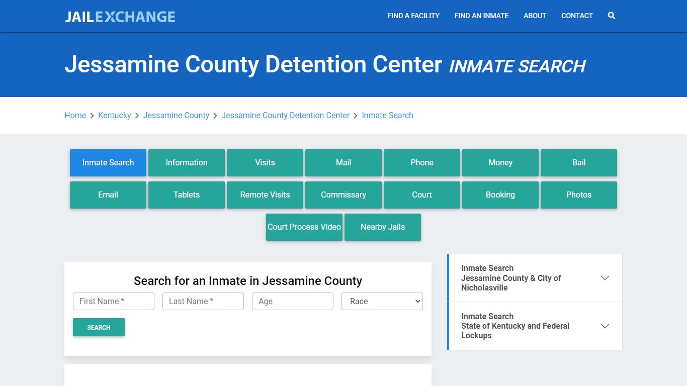 Jessamine County Detention Center Inmate Search - Jail Exchange