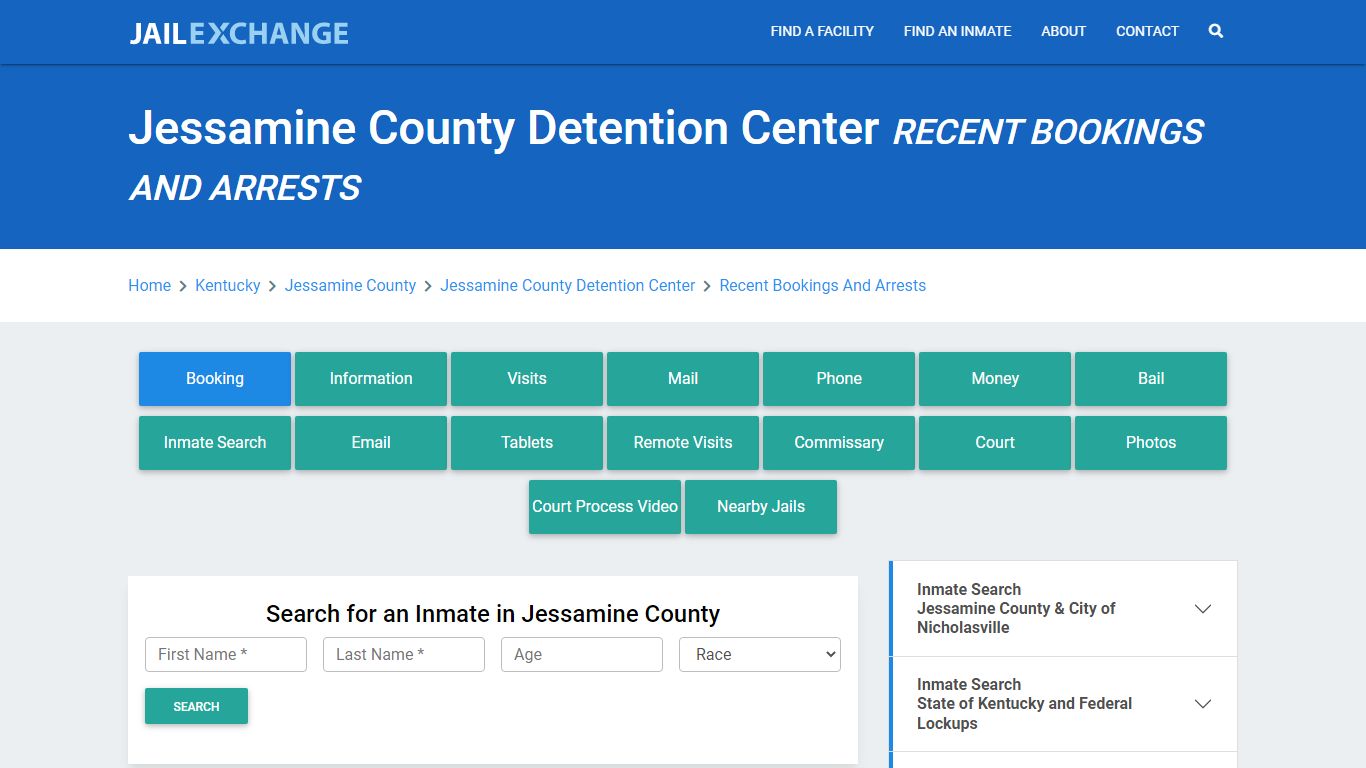 Jessamine County Detention Center Recent Bookings And Arrests